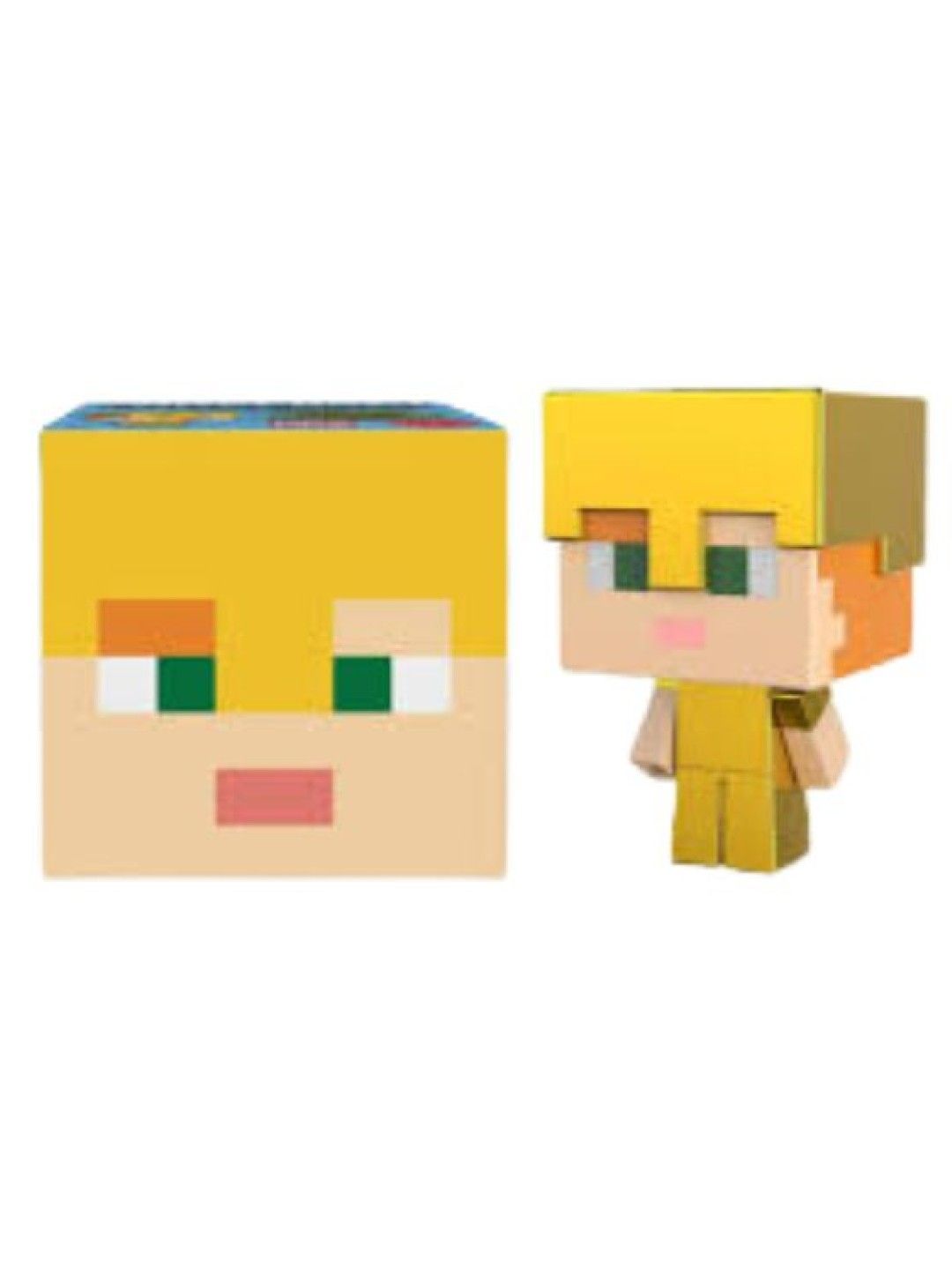 Minecraft Mob Head Boxed Mini Figures - Gold Armor Alex (No Color- Image 2)