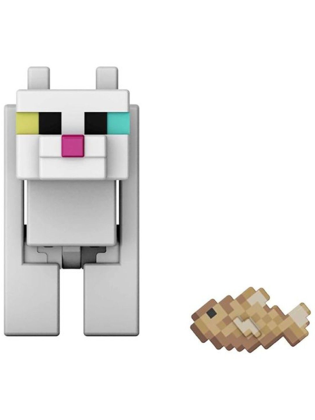 Minecraft White Cat 8cm (No Color- Image 2)