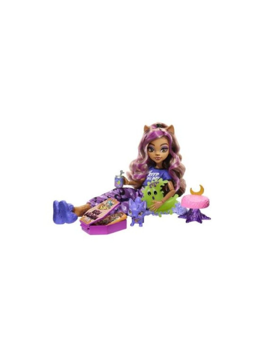 Monster High Doll And Sleepover Accessories, Clawdeen Wolf Creepover Party (No Color- Image 3)