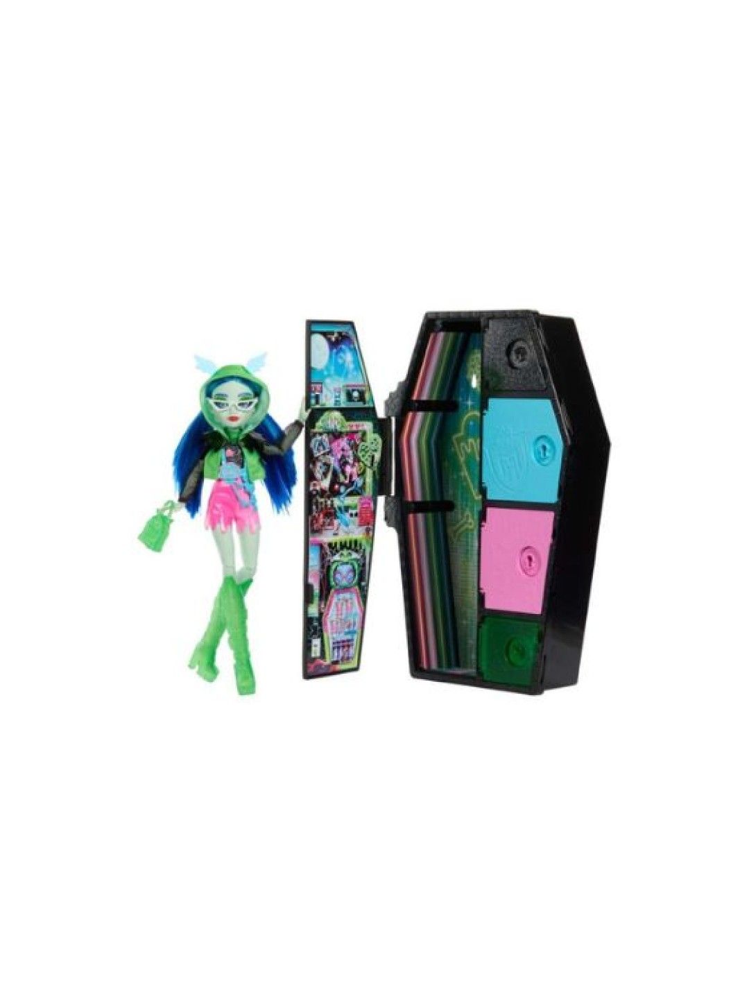 Monster High Doll, Ghoulia Yelps, Skulltimate Secrets: Neon Frights