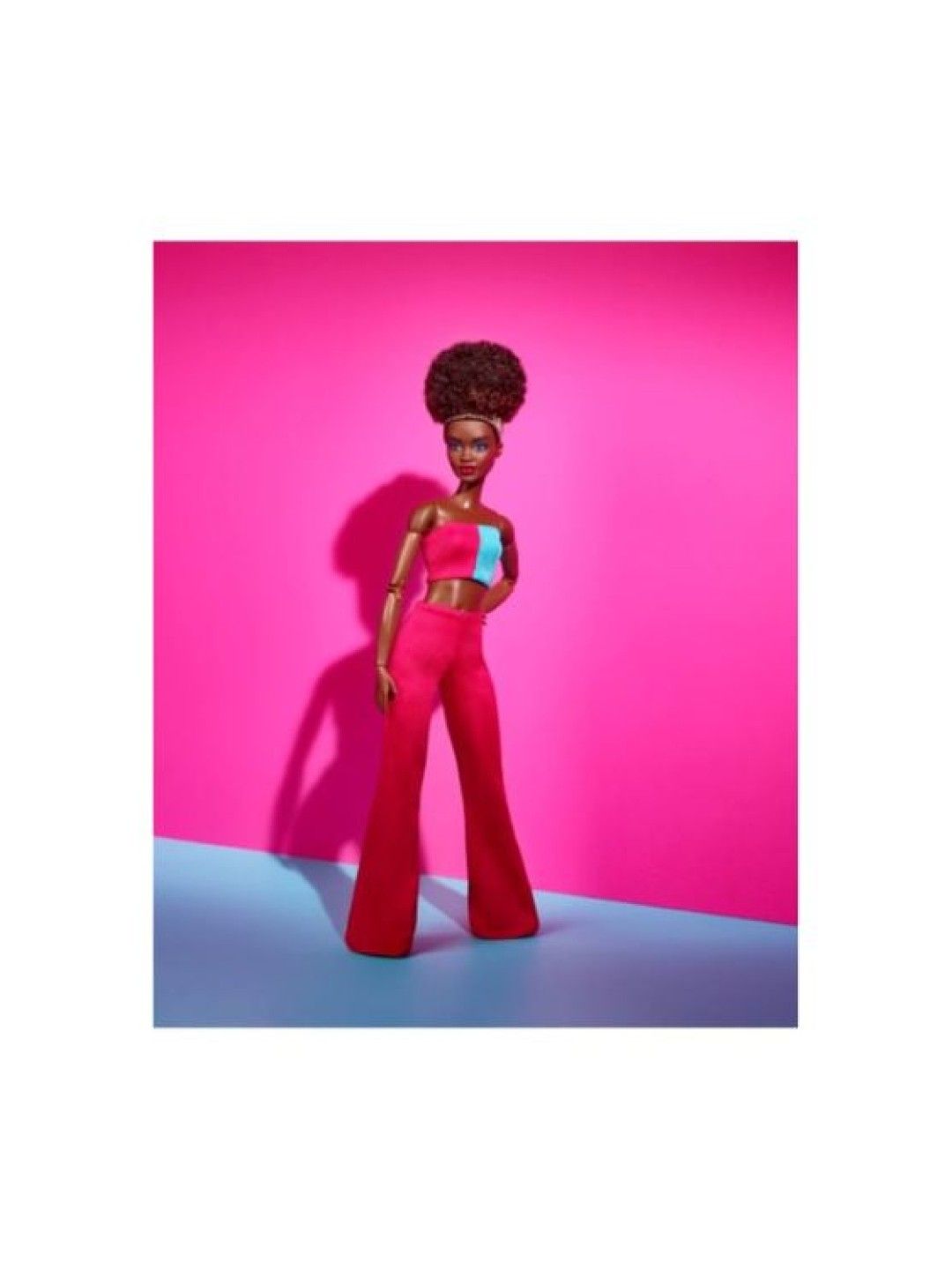 Barbie Signature Looks Doll - Natural Black Hair, Color Block Crop Top (No Color- Image 2)