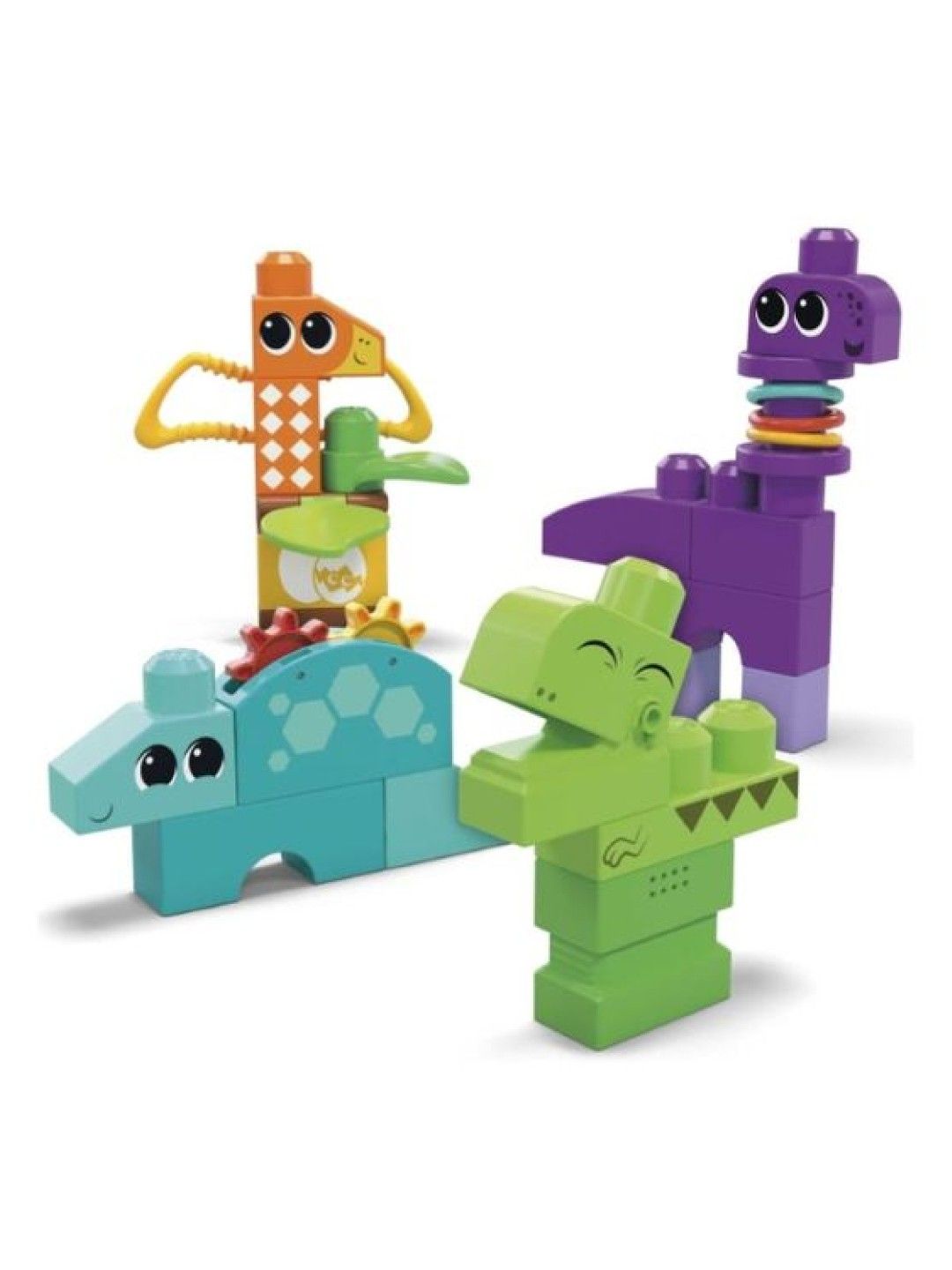 Megabloks Squeak 'n Chomp Dinos Sensory Building Toys For Toddlers 1-3 (24 Pcs) (No Color- Image 2)