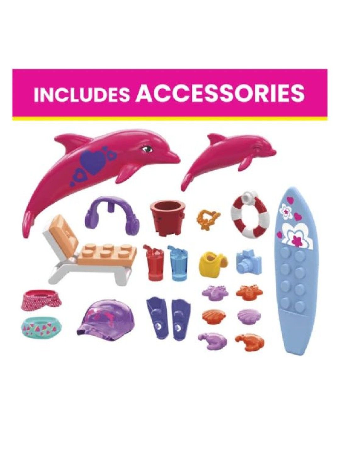 Megabloks Barbie Color Reveal Dolphin Exploration (No Color- Image 2)