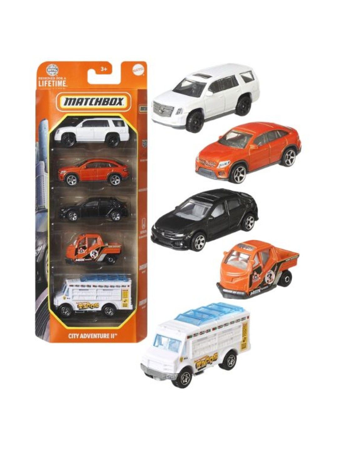 Matchbox City Adventure 5 Car Pack Die-cast Vehicle (No Color- Image 2)