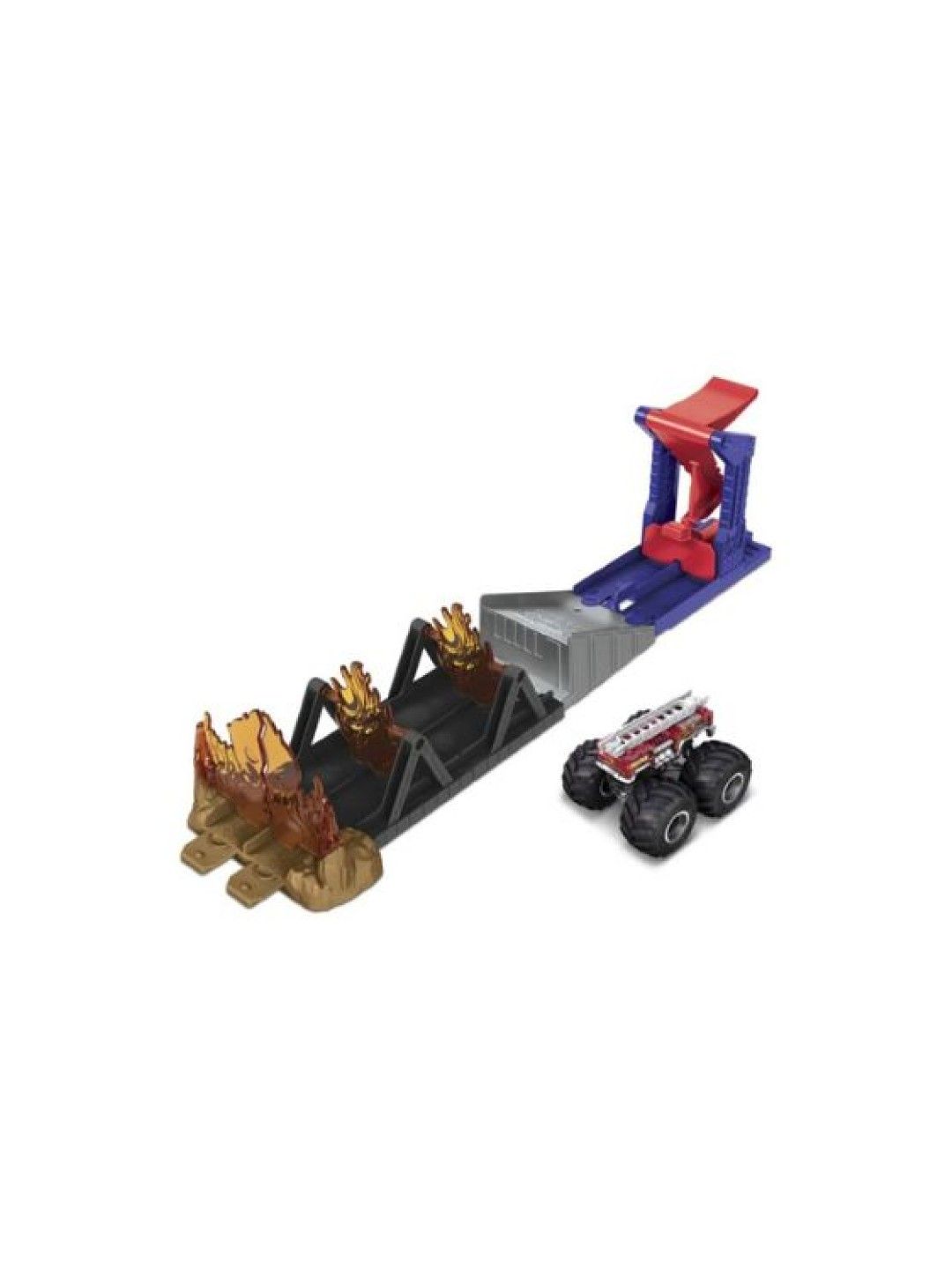 Hot Wheels Monster Trucks Fire Through Hero Playset (No Color- Image 1)