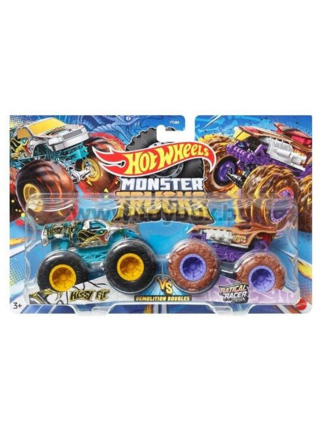 Hot Wheels Monster Truck Demolition Doubles Nature Battles (No Color- Image 2)