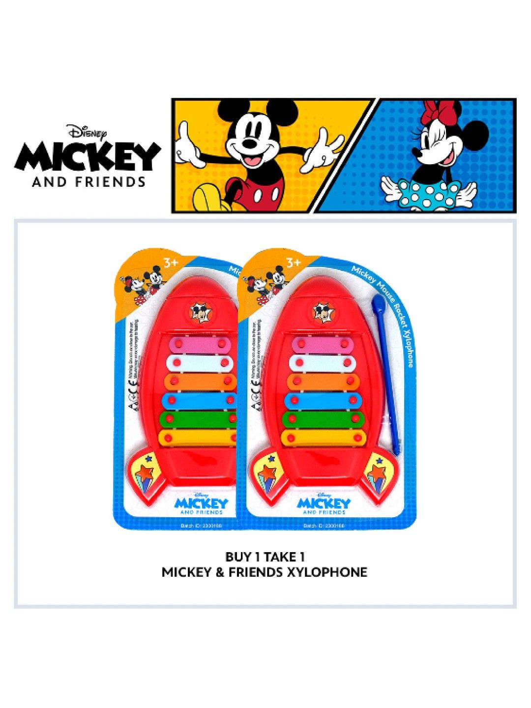 Disney Mickey and Friends Buy 1 Take 1 Musical Xylophone (No Color- Image 2)
