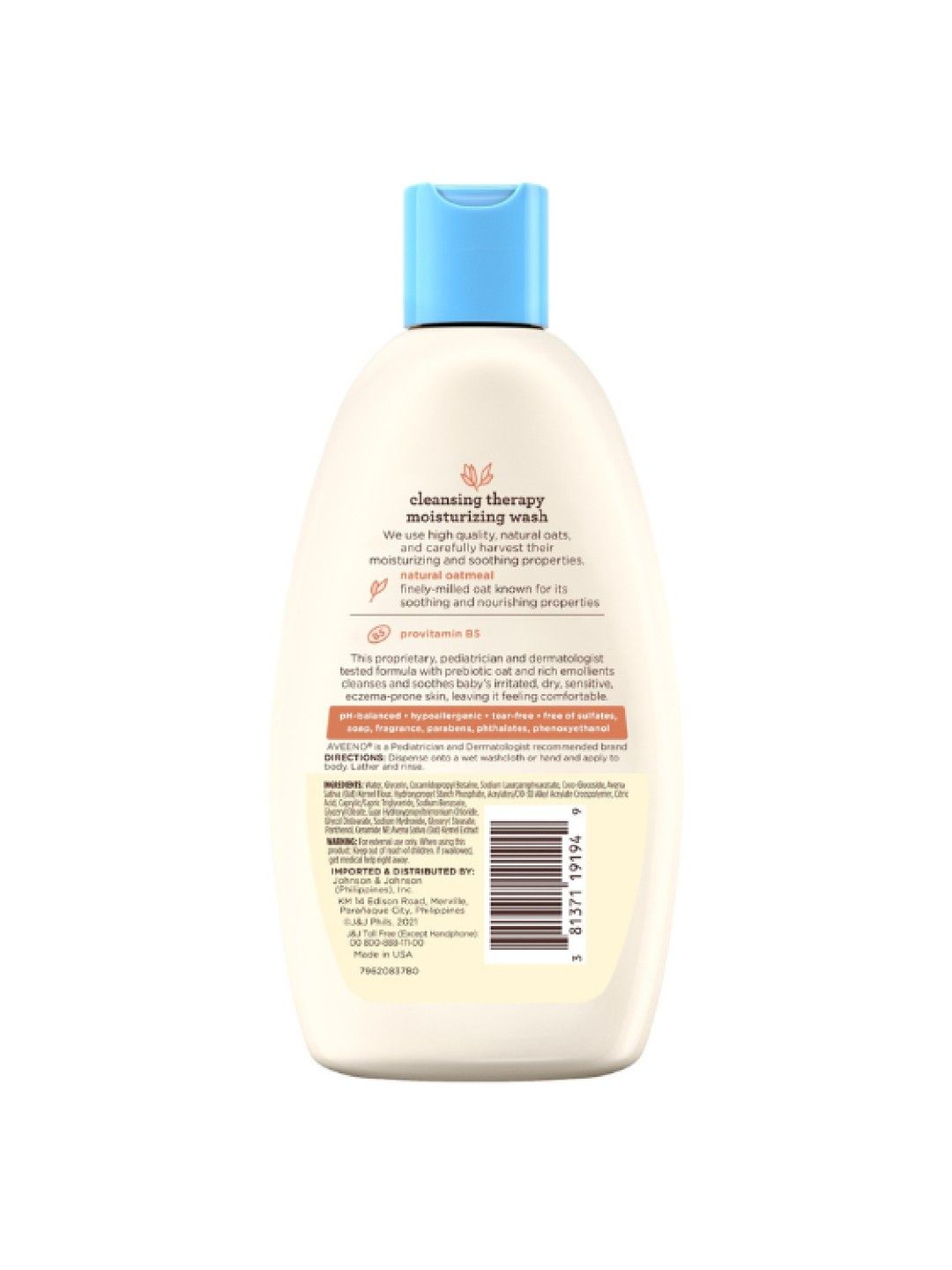 Aveeno Baby Cleansing Therapy Moisturizing Wash (236ml) [Expiry: Oct 2025] (No Color- Image 2)