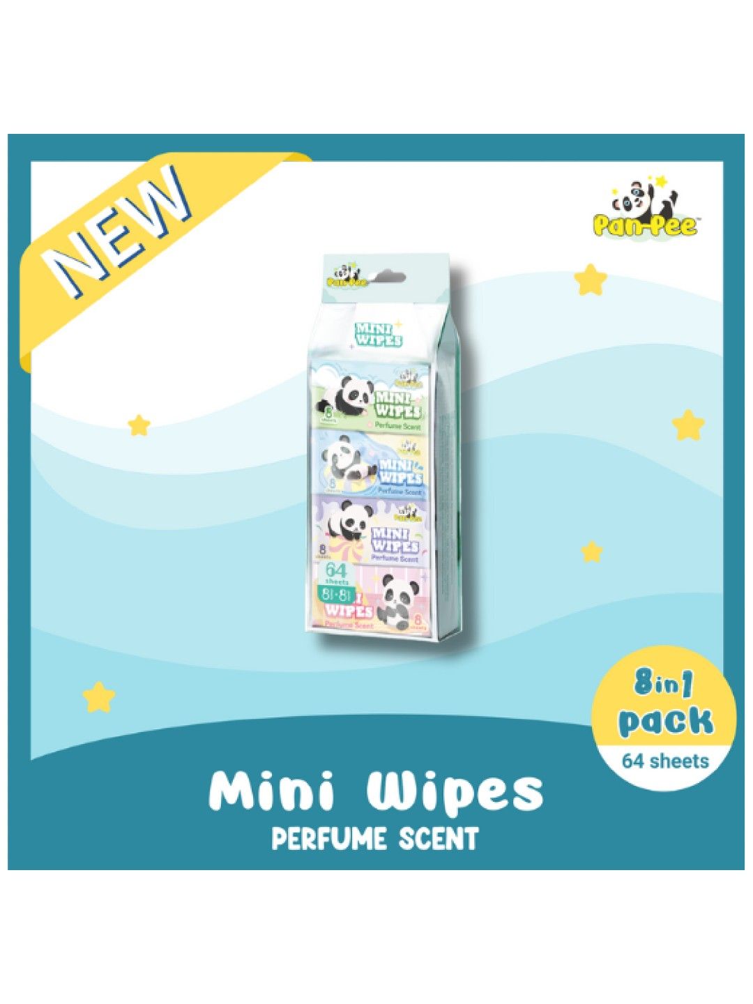 PanPee Mini Wipes 64s (8 pack) (No Color- Image 2)