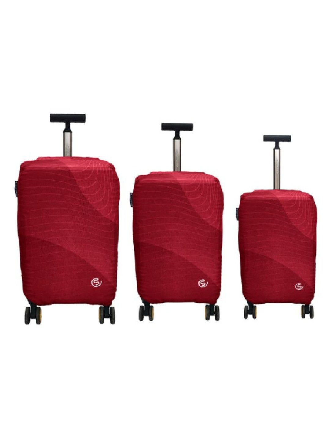 Clever Spaces Pulse Wave Luggage Cover (Red- Image 2)