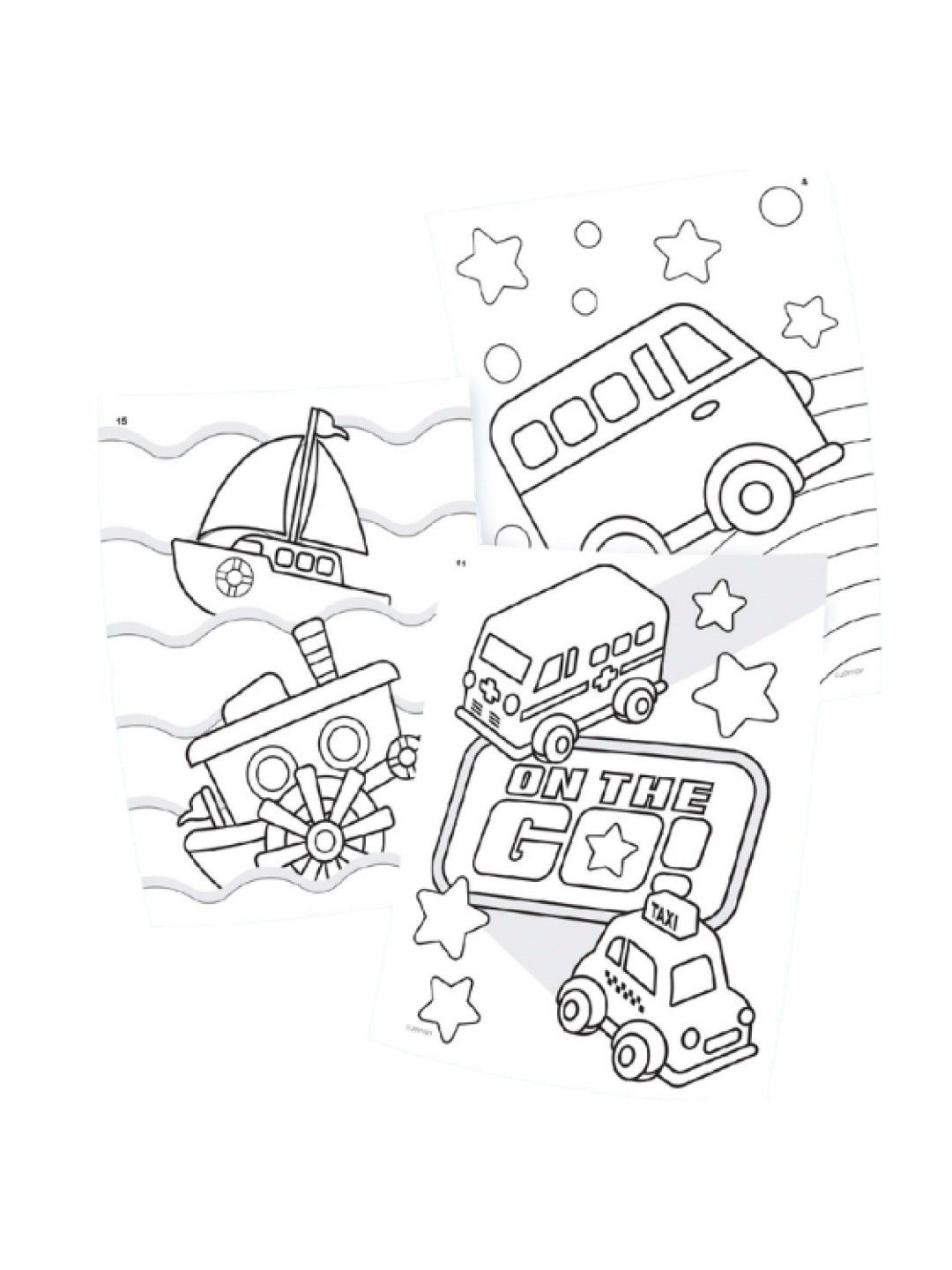 Joytoy Tiny Rides Coloring Book (No Color- Image 2)