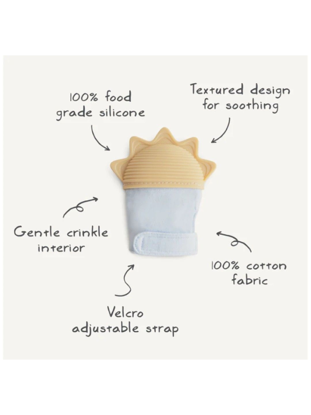 Mushie Teething Mitten (Sun- Image 2)