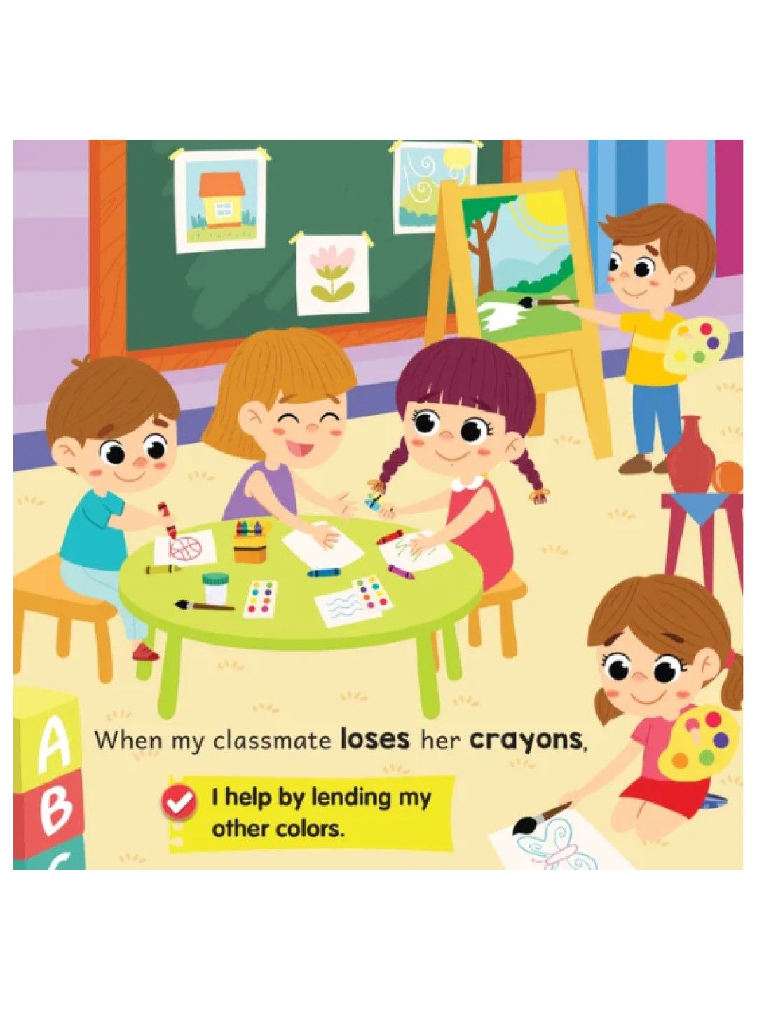 Learning is Fun Smart Babies Book of Manners - Helping (No Color- Image 2)