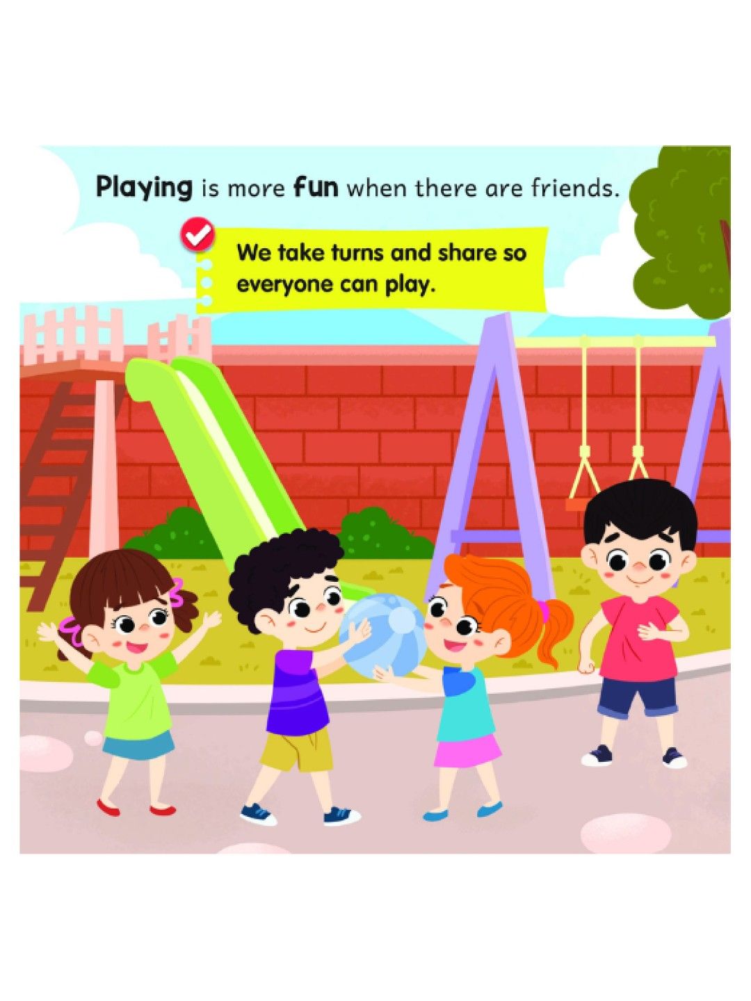 Learning is Fun Smart Babies Book of Manners - Taking Turns (No Color- Image 2)