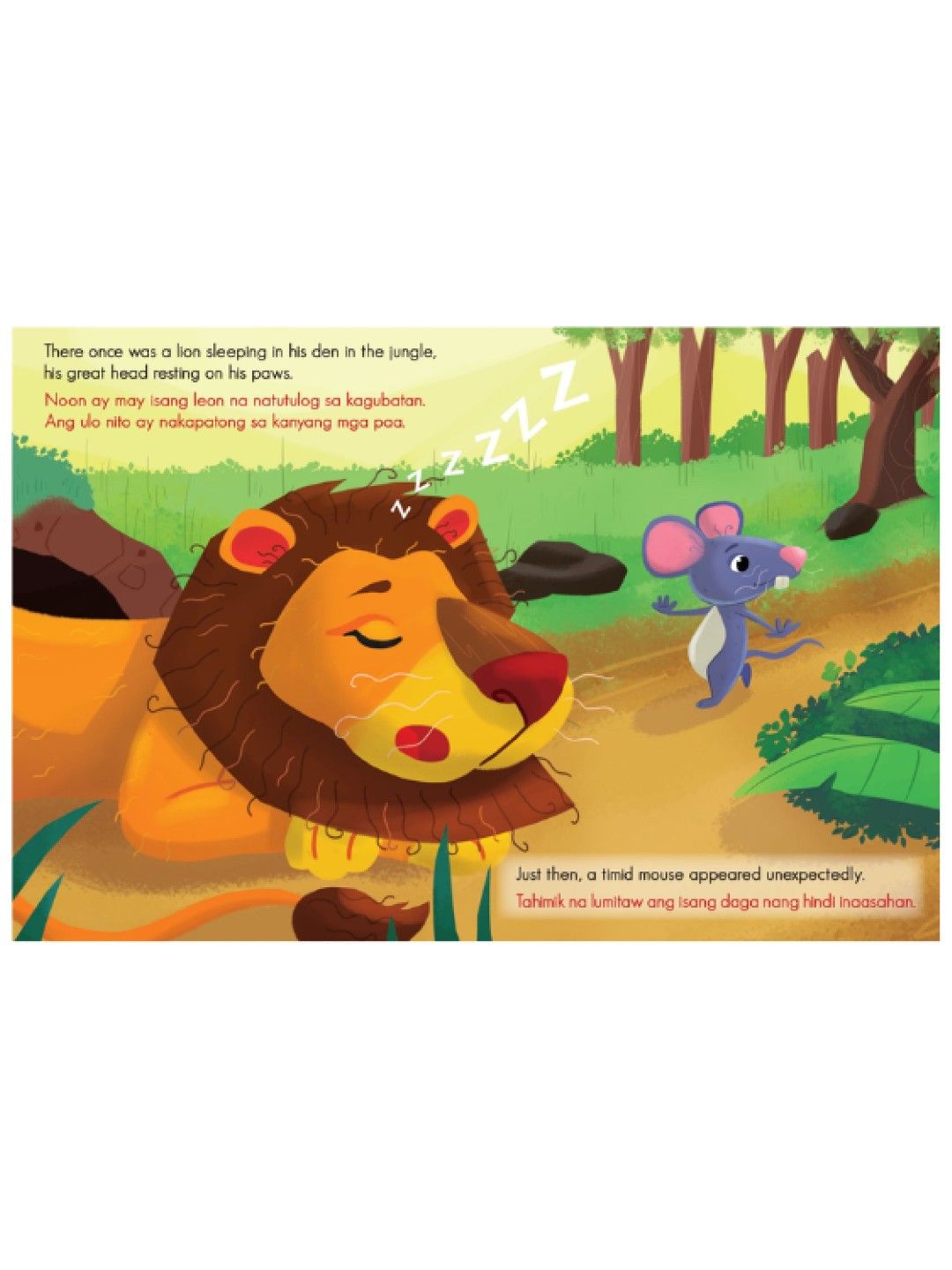 Learning is Fun Batang Matalino Aesop's Fable - The Lion and The Mouse (No Color- Image 2)