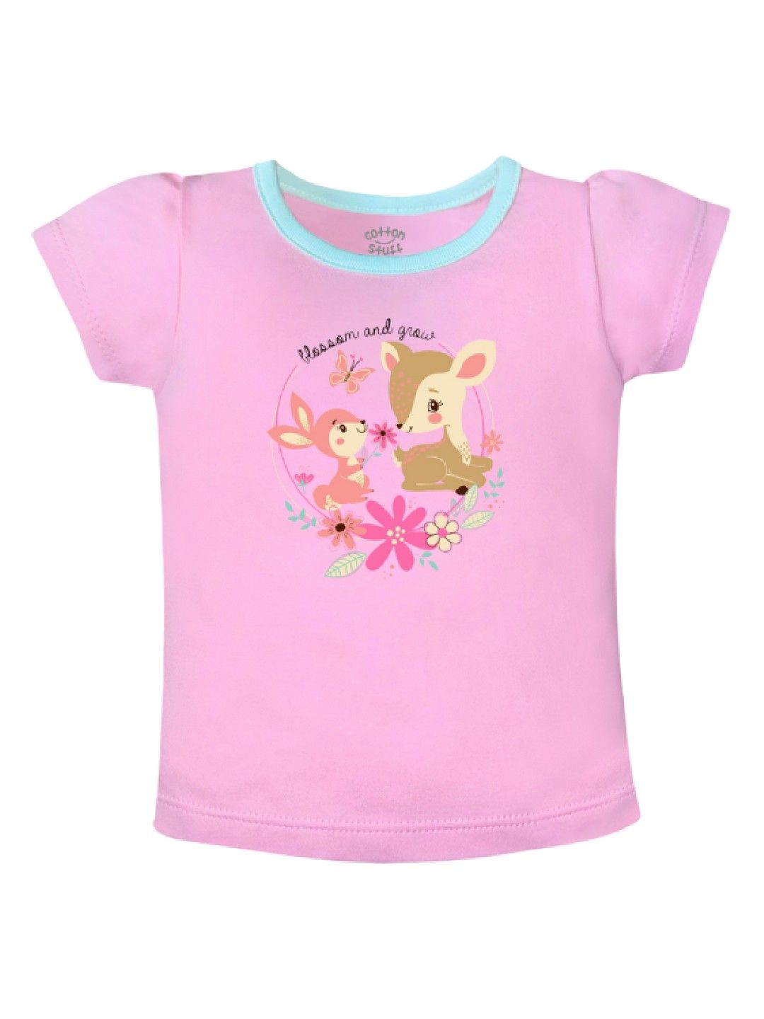 Cotton Stuff 3-piece Short Sleeve Fitted Blouse (Watch Me Grow - Girl) (No Color- Image 2)
