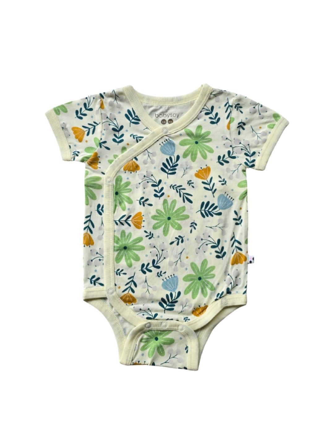 Babysoy Flowers Kimono Onesie