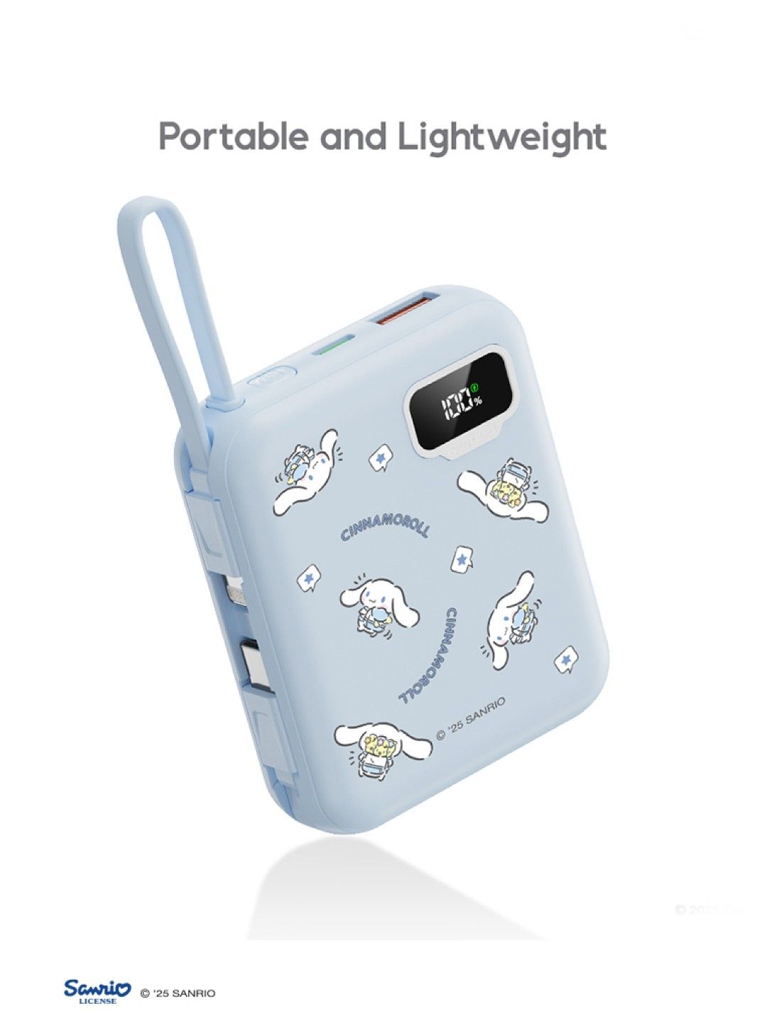 Cherry Sanrio Characters Cinnamoroll Powerbank 10000mAh (No Color- Image 4)