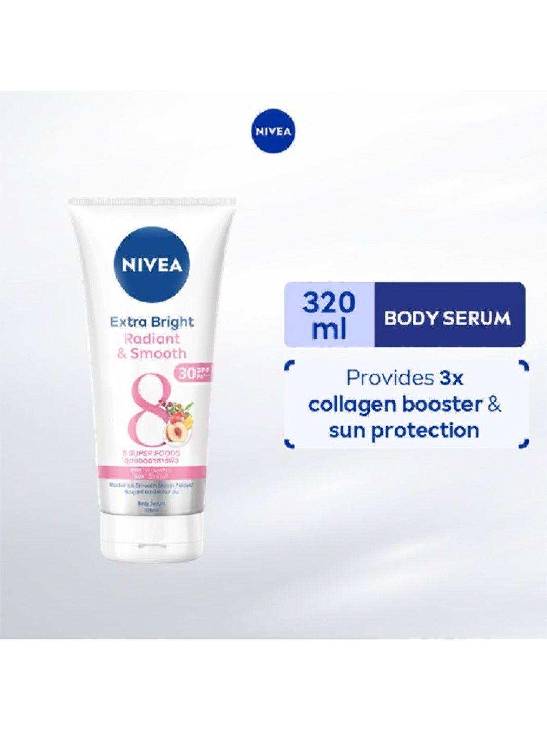 NIVEA Extra Bright Radiant & Smooth Body Serum with SPF30 (320ml) (No Color- Image 2)