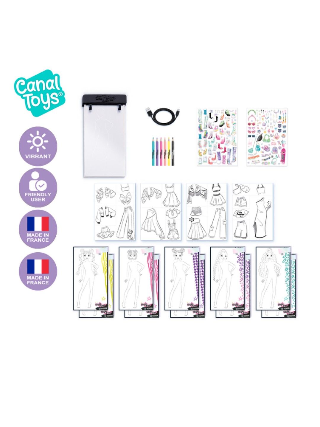 Canal Toys Style 4 Ever Fashion Designer Light Up Pad (No Color- Image 2)