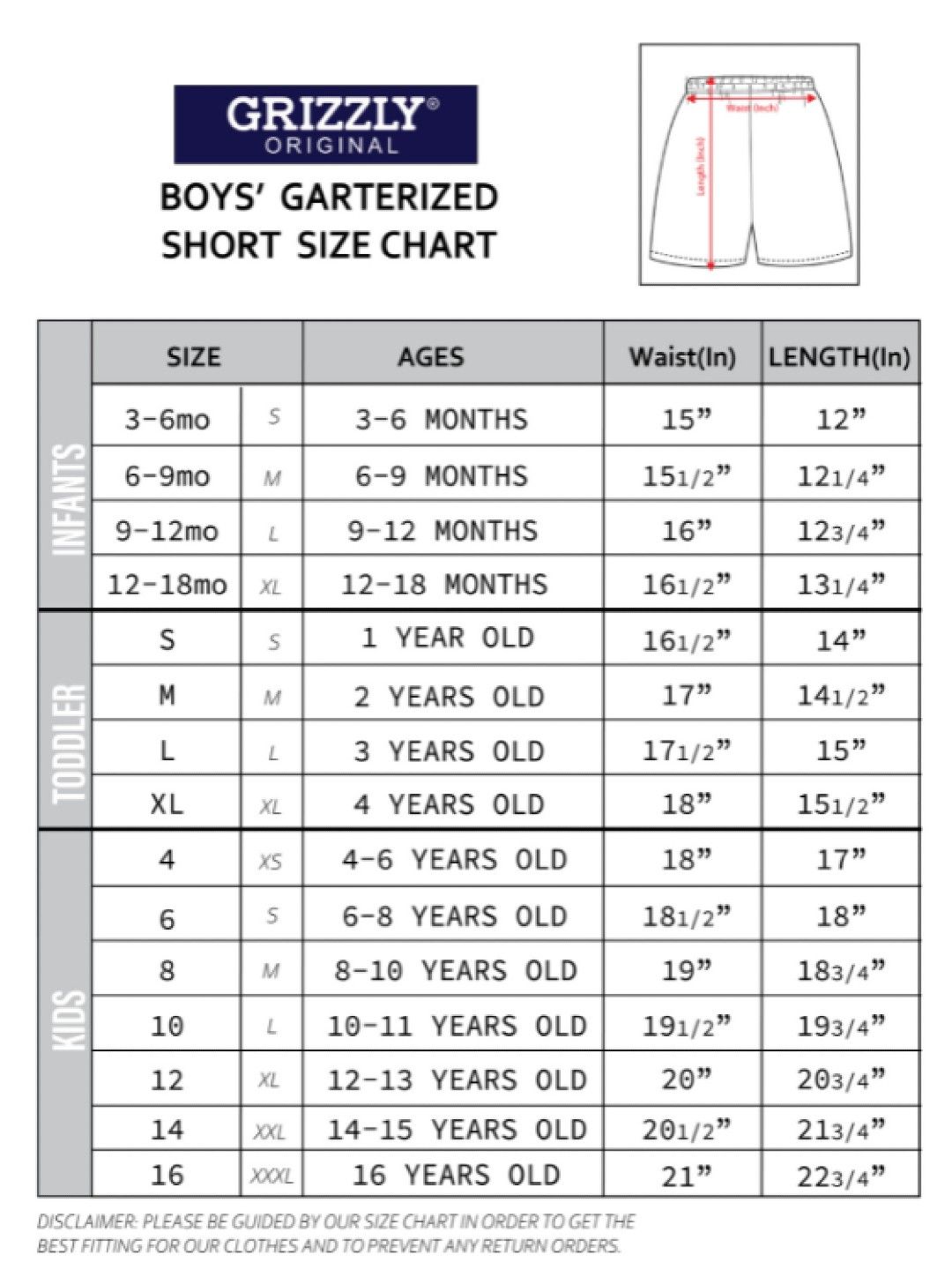 Grizzly Infants Garterized Short (Chambray- Image 4)