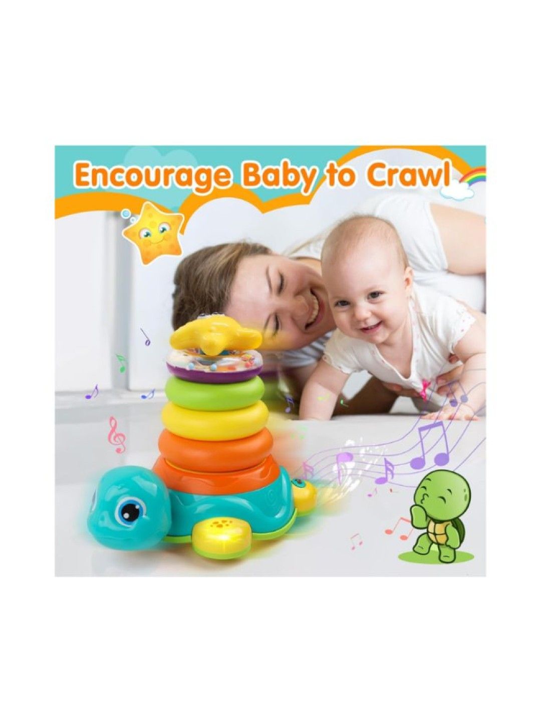 Starkids Five Star Bump & Go Turtle Stacking Set (No Color- Image 2)