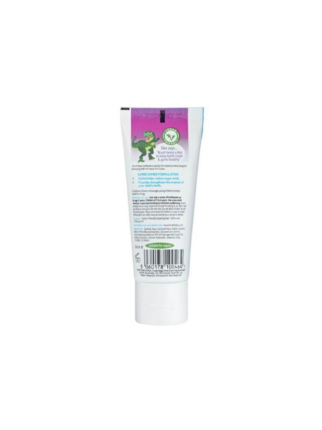 Brush Baby Spearmint Kids Toothpaste 50ml - Dino (No Color- Image 2)