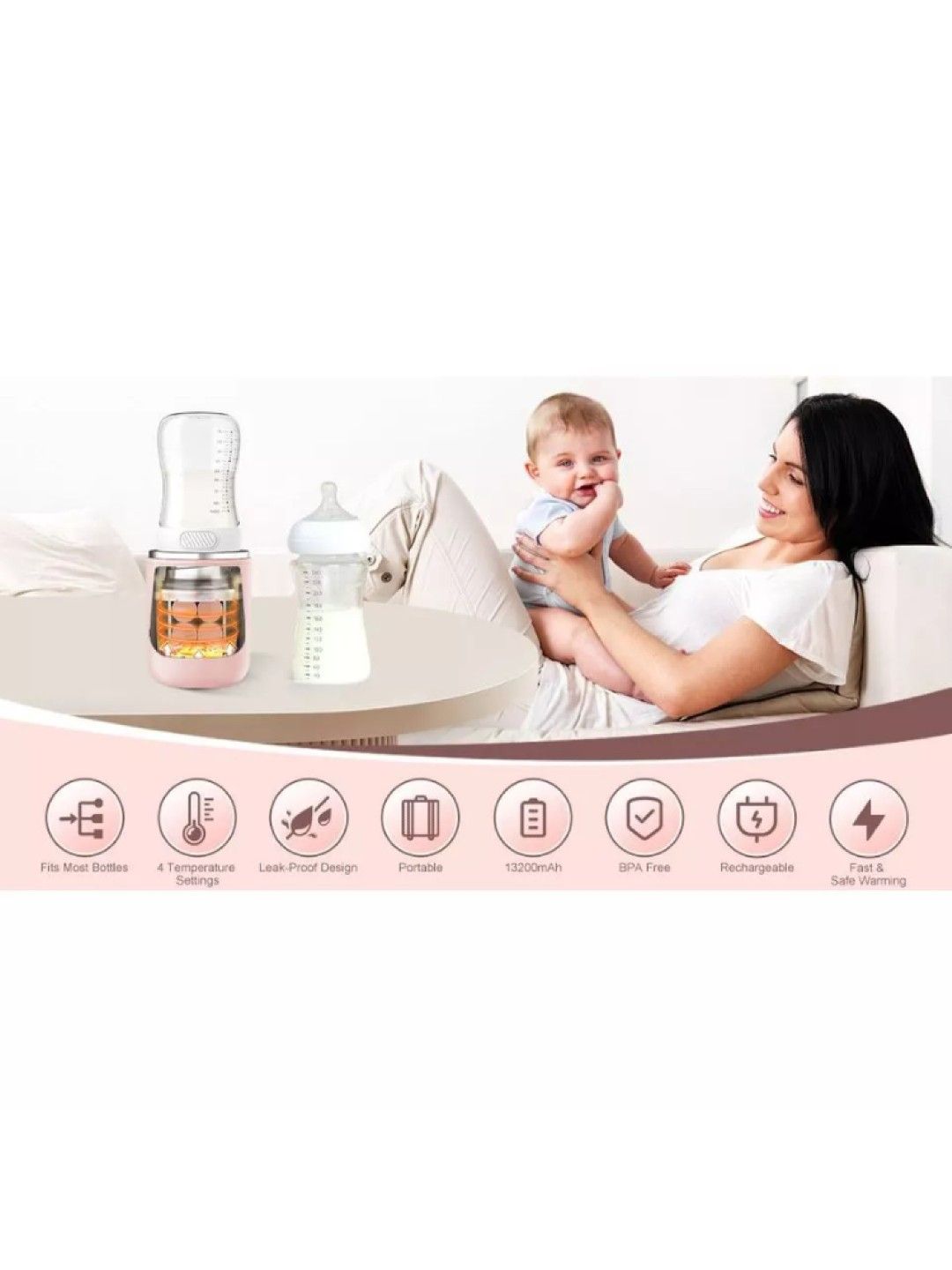 Flow Bottle Warmer (Pink- Image 2)