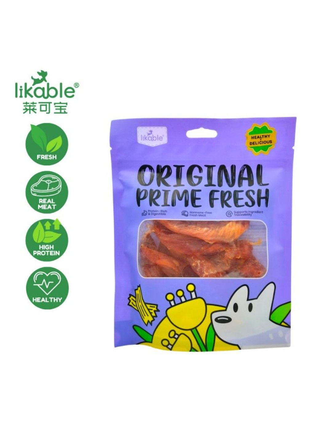 LIKABLE Original Prime Dog Snacks Fresh Chicken Breast Fillets (120g) (No Color- Image 2)