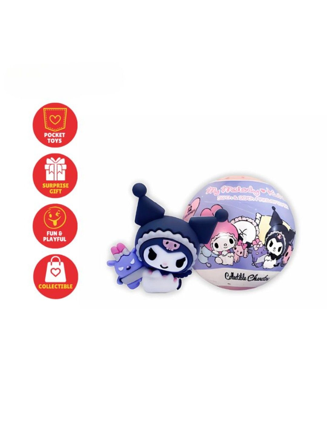 COOL THINGS [BUY 1 TAKE 1] Sanrio My Melody & Kuromi 50th Anniversary Surprise Ball Capsule (No Color- Image 2)