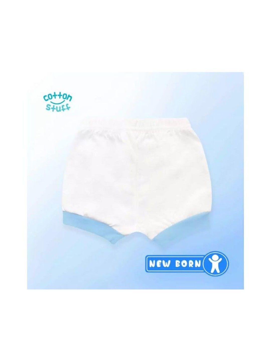Cotton Stuff 3-piece Diaper Shorts (White with Blue) (No Color- Image 2)