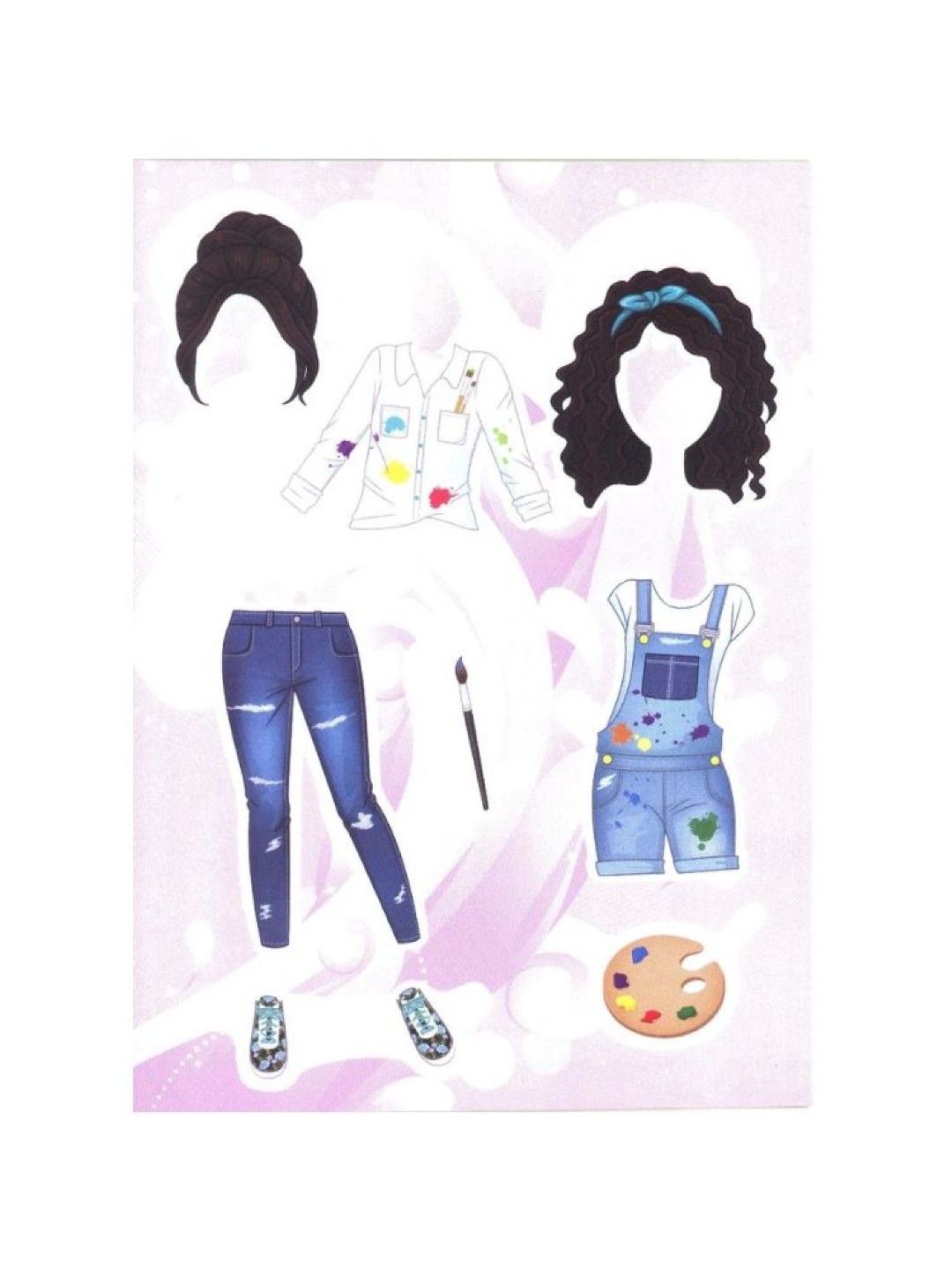 Learning is Fun Dress-Up Girls Paper Dolls - Tami (No Color- Image 2)