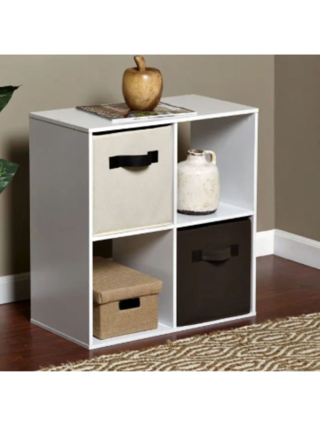 Kiddiestationph Nordic Inspired 4 Cubby Shelf (White- Image 2)