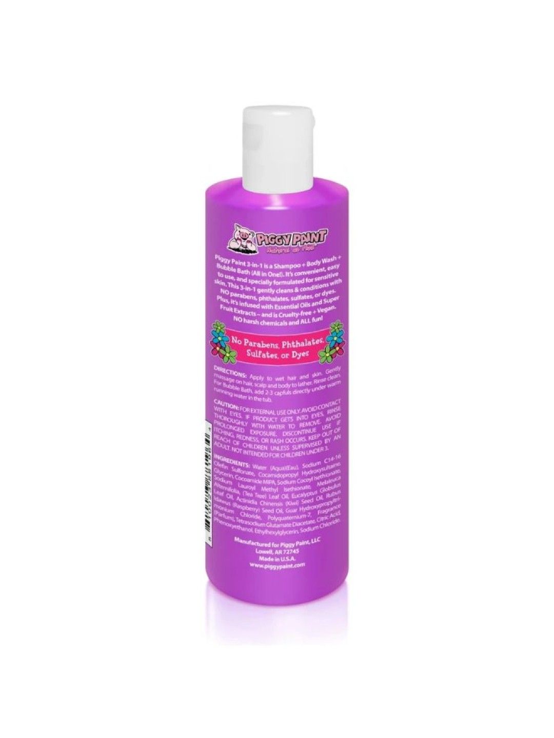 Piggy Paint 3-in-1 Shampoo, Body Wash, Bubble Bath (236ml) (No Color- Image 2)