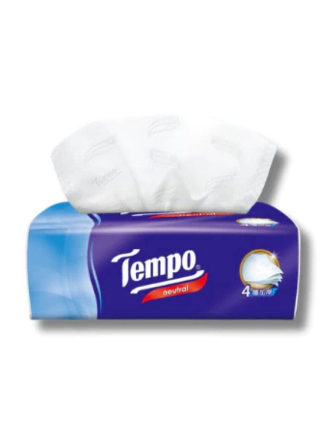 Tempo Softpack Neutral Facial Tissue (4 pack) (No Color- Image 2)
