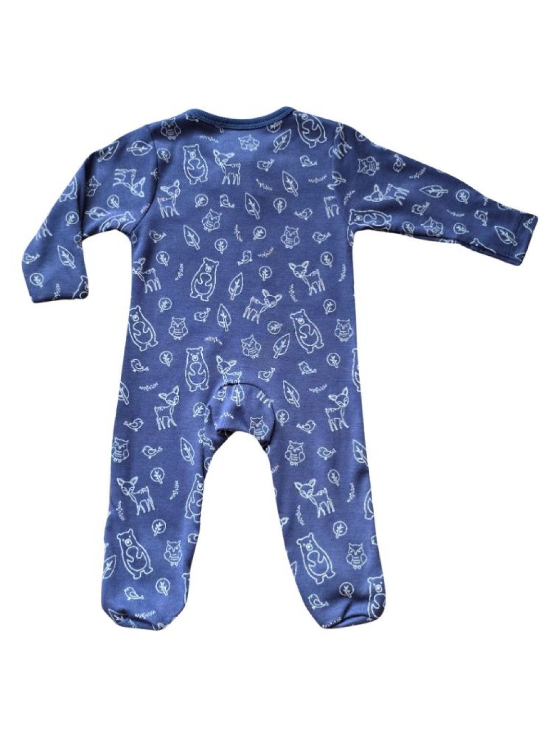 Babysoy Forest Friend Indigo Zipper Footie (No Color- Image 2)