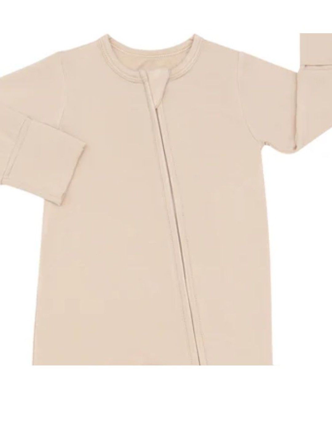 Bamberry Baby Zippered Romper - Sand (No Color- Image 2)