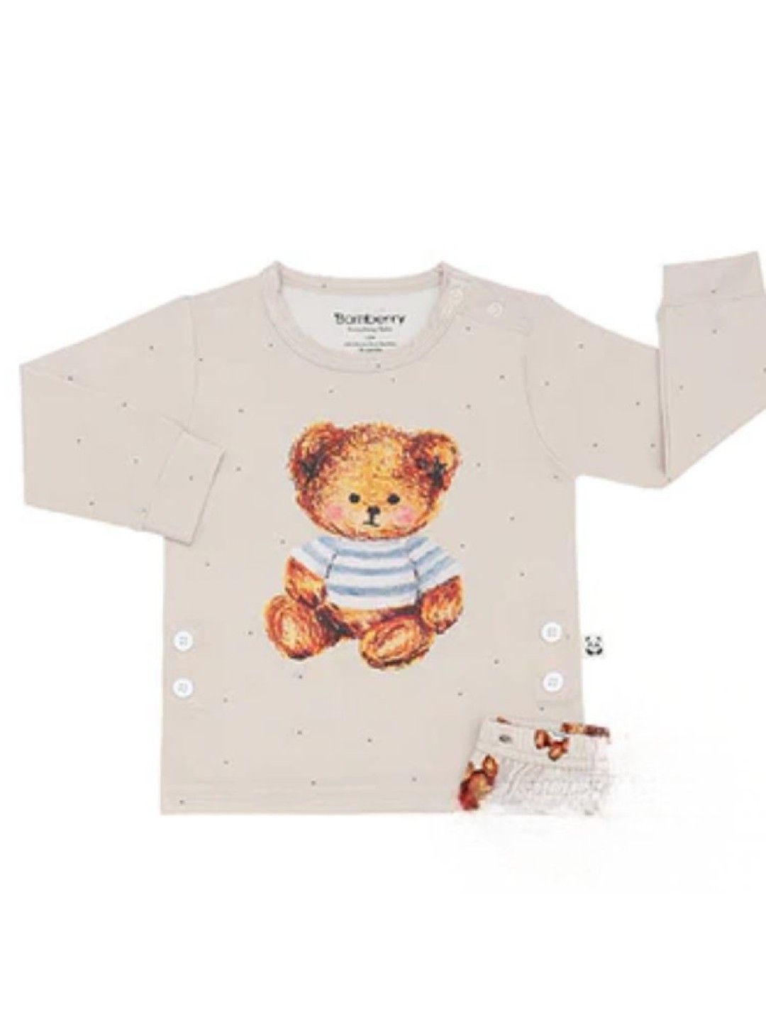Bamberry Baby Long Sleeves PJ Set - Cozy Bear Collection (Cozy Bear- Image 2)