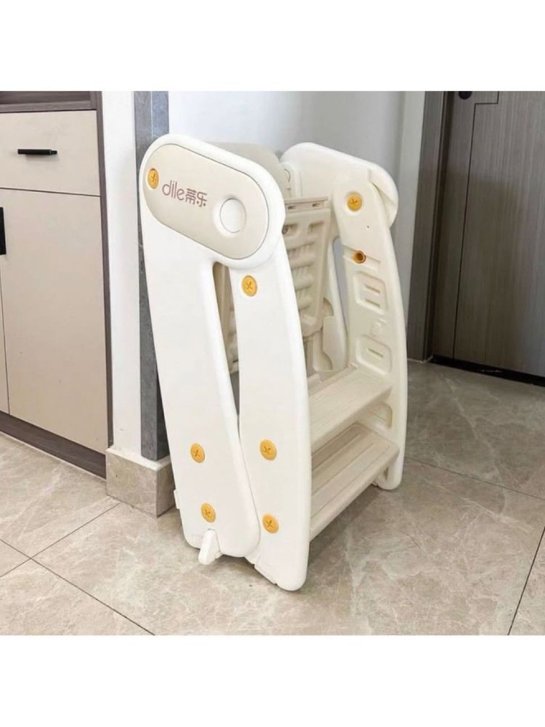 QT Hub Foldable 3-In-1 Baby High Chair & Toddler Learning Tower (No Color- Image 2)