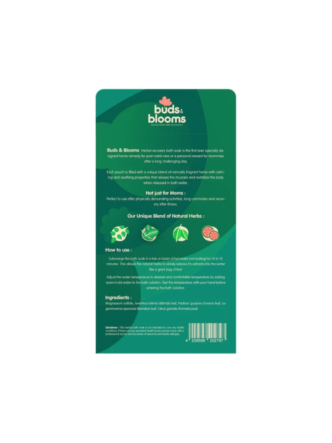 Buds & Blooms Recovery Herbal Bath Soak (4 bags) (No Color- Image 2)