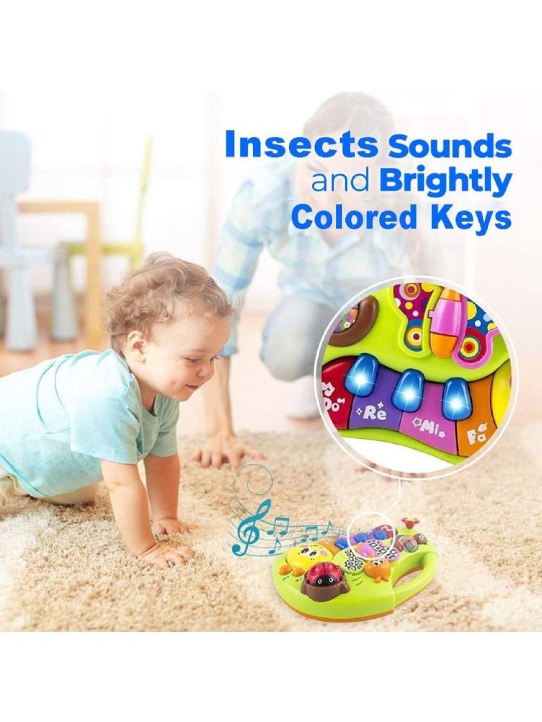 Hola Smiley Face Fun Keyboard With Music/Light (No Color- Image 2)