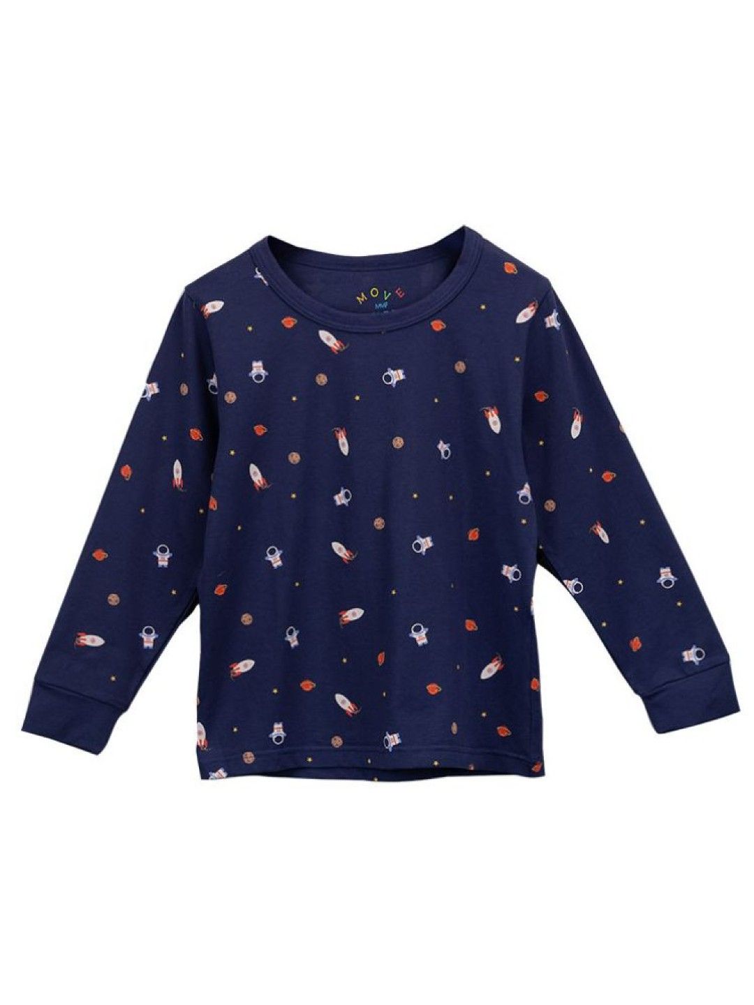 Meet My Feet Astro Two-Piece Longsleeves Pajama Set (Navy Blue- Image 2)