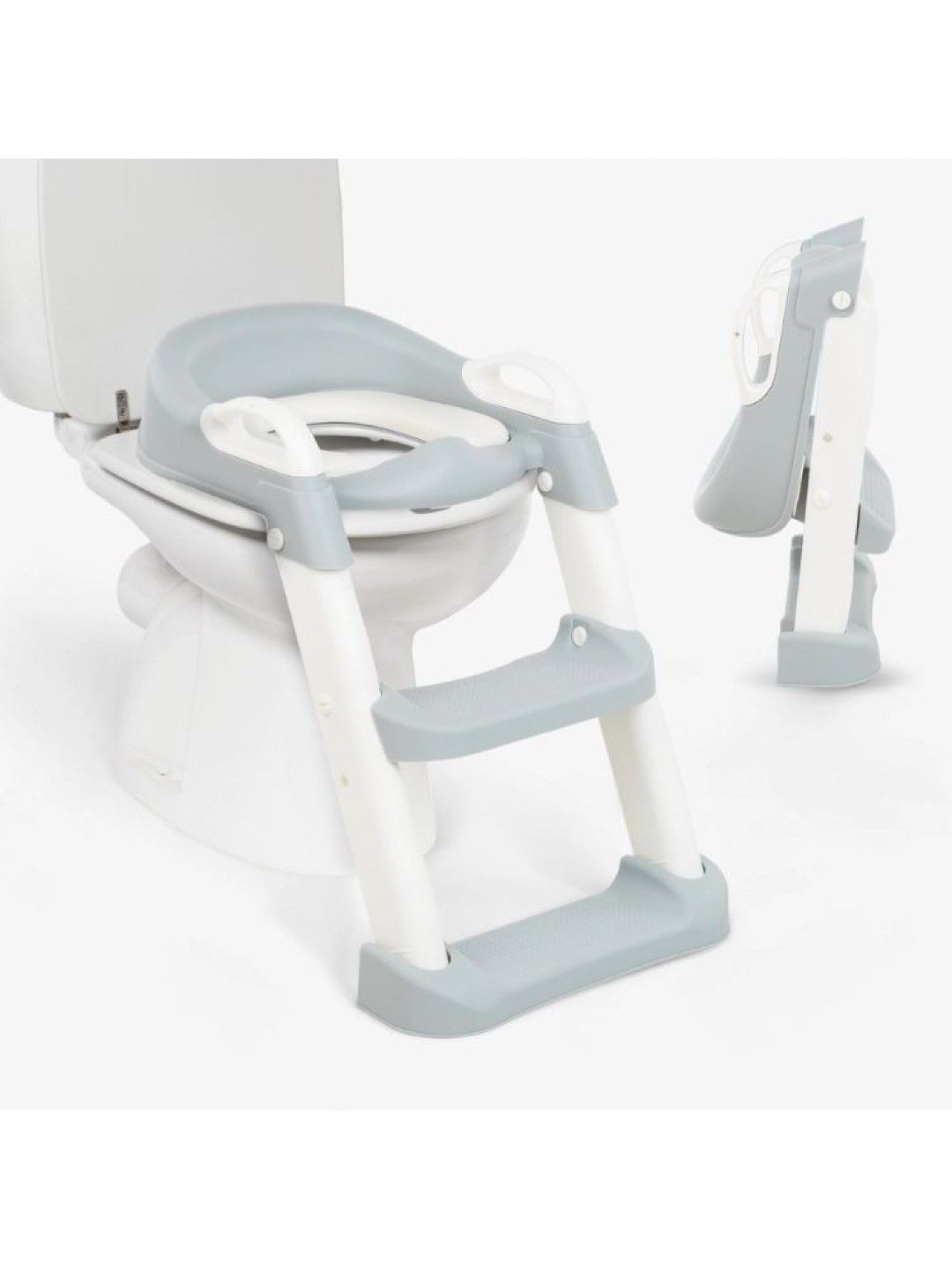 KikkaBoo Toilet Seat With Ladder Lea (Grey- Image 2)