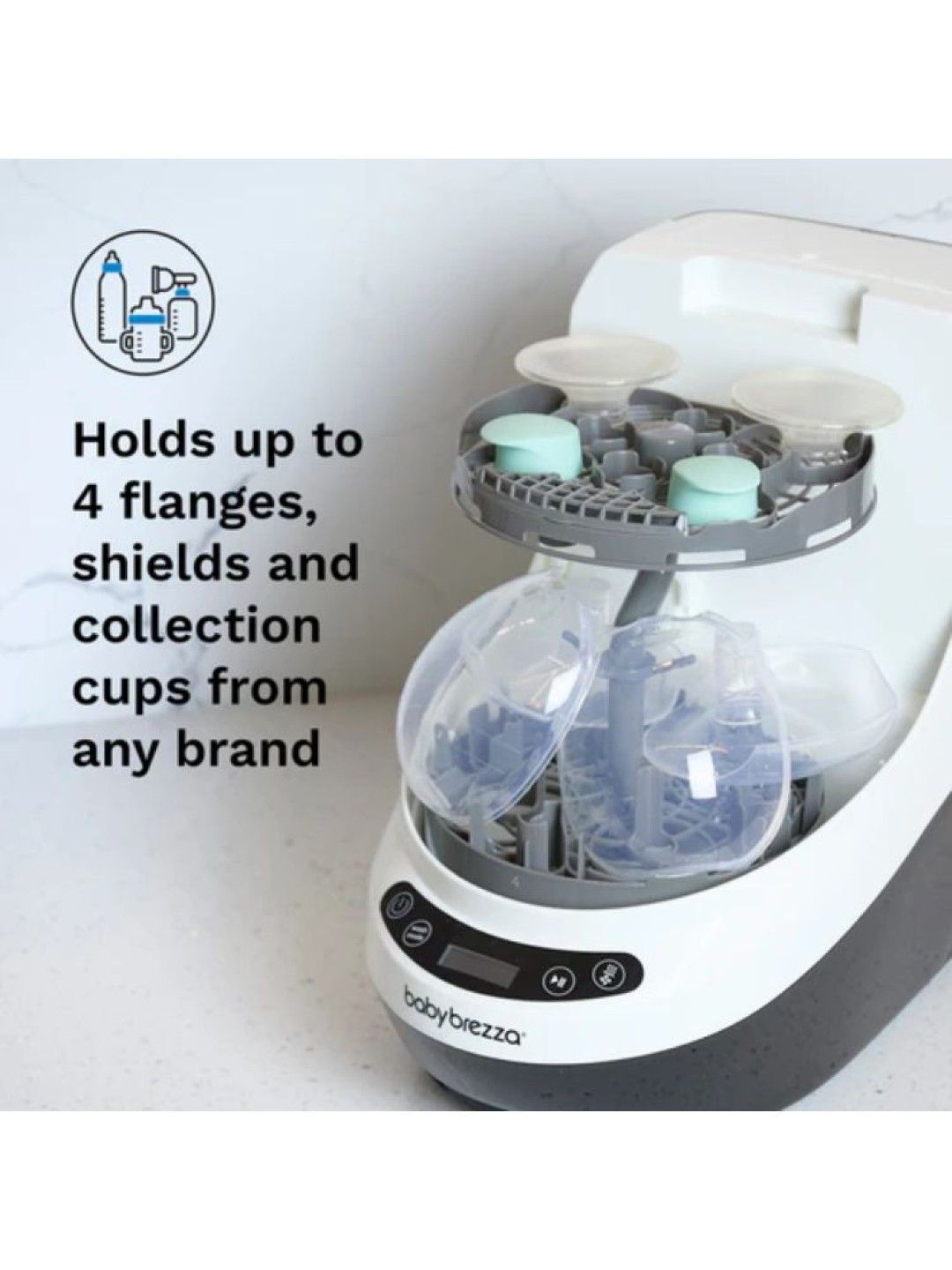Baby Brezza Bottle Washer Pro - Breast Pump Rack (No Color- Image 2)
