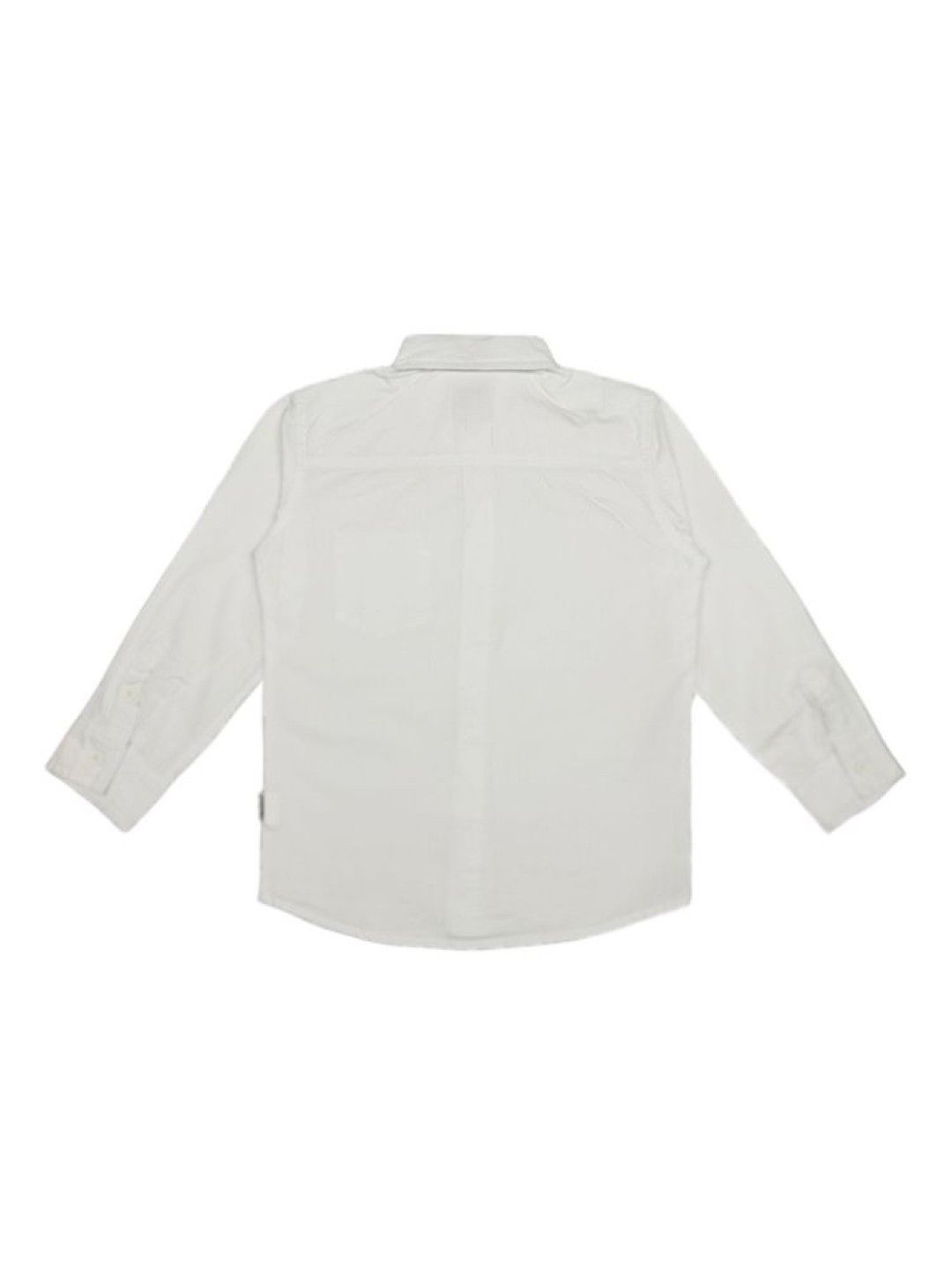 Grizzly Boys Long Sleeve Woven Polo with Pocket (White- Image 2)