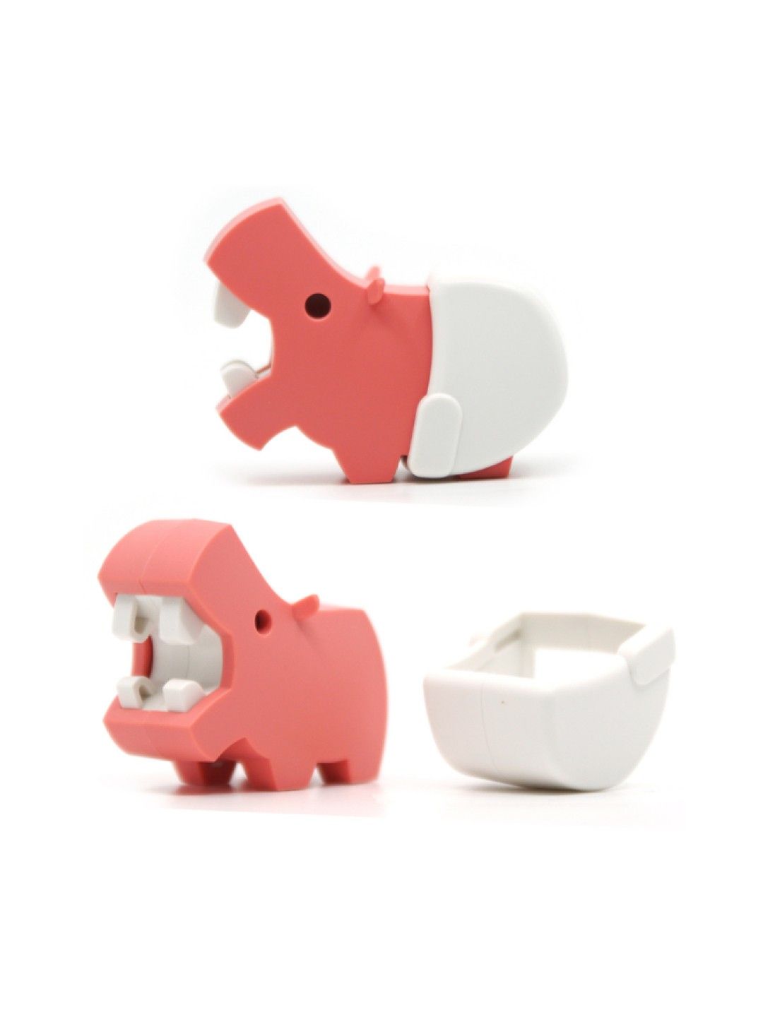 HALFTOYS Half Baby Hippo - 3D Magnetic Educational Puzzle Toy (No Color- Image 2)