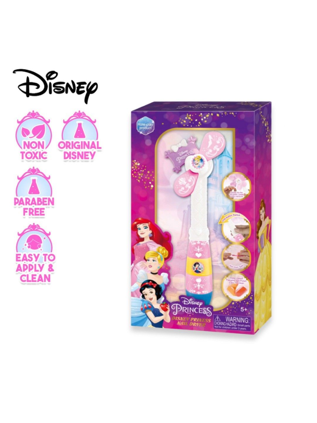 S&Li Cosmetics Disney Princess Toys Nail Dryer (No Color- Image 2)