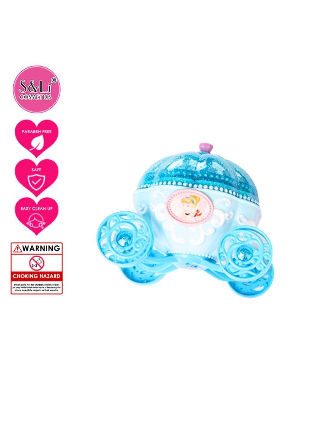 S&Li Cosmetics Disney Princess Cinderella Carriage Make Up Kit (No Color- Image 2)