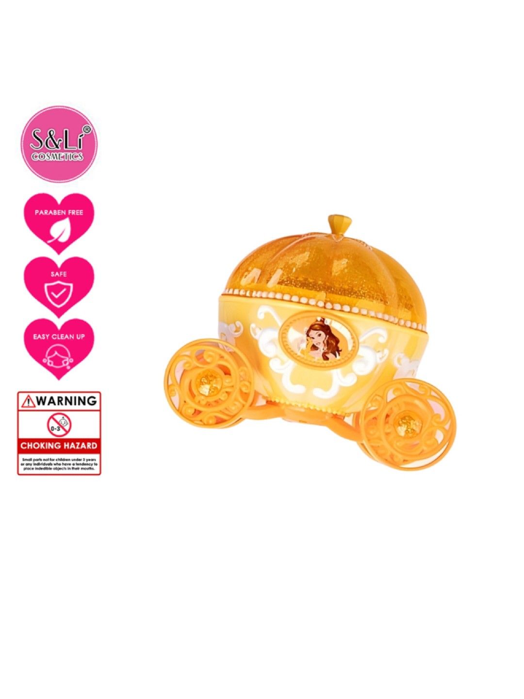 S&Li Cosmetics Disney Princess Belle Yellow Carriage Make Up Kit (No Color- Image 2)