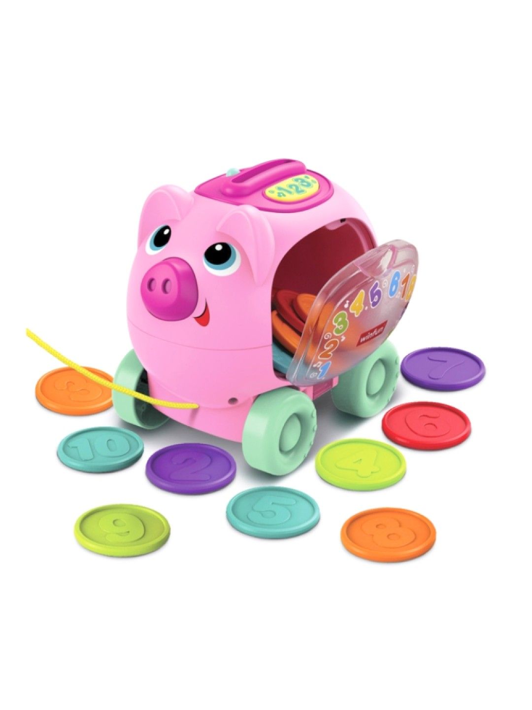 winfun Pull Along Counting Piggy Bank (No Color- Image 2)